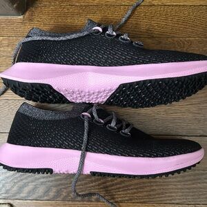 Men’s Allbirds New.   Men’s 12.  Worn Once Inside House To Try On.  Black & Pink
